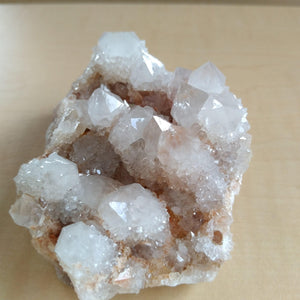 A stunning piece with smooth, sharp points. Clear quartz crystals.