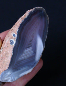 Special pink and blue Agate from Botswana, Zimbabwe borders