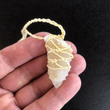 Load image into Gallery viewer, Spirit Quartz Necklace in Macramé Wrap-ZimZan Gemstones