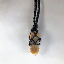 Load image into Gallery viewer, Striking Citrine Spirit Quartz Necklace in Stylish Macramé Wrap