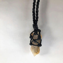 Load image into Gallery viewer, Striking Citrine Spirit Quartz Necklace in Stylish Macramé Wrap