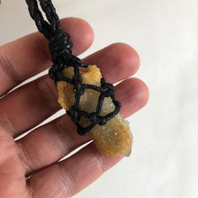 Load image into Gallery viewer, Spirit Quartz Crystal from South Africa, wrapped in black macramé style string