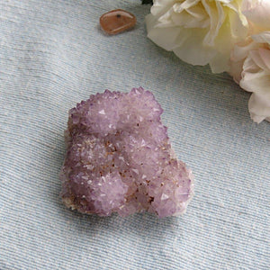 Light Purple Spirit Quartz Druzy Crystal Cluster with Darker Tips-ZimZan Gemstones