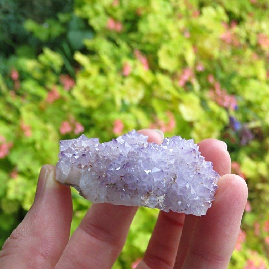 Light Purple Spirit Quartz Druzy Crystal Cluster with Darker Tips-ZimZan Gemstones