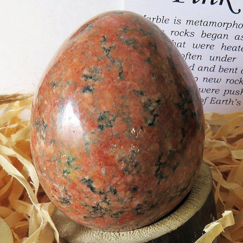 Pink Marble Gemstone Egg