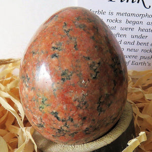 Pink Marble Gemstone Egg