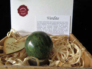 verdite gemstone sphere